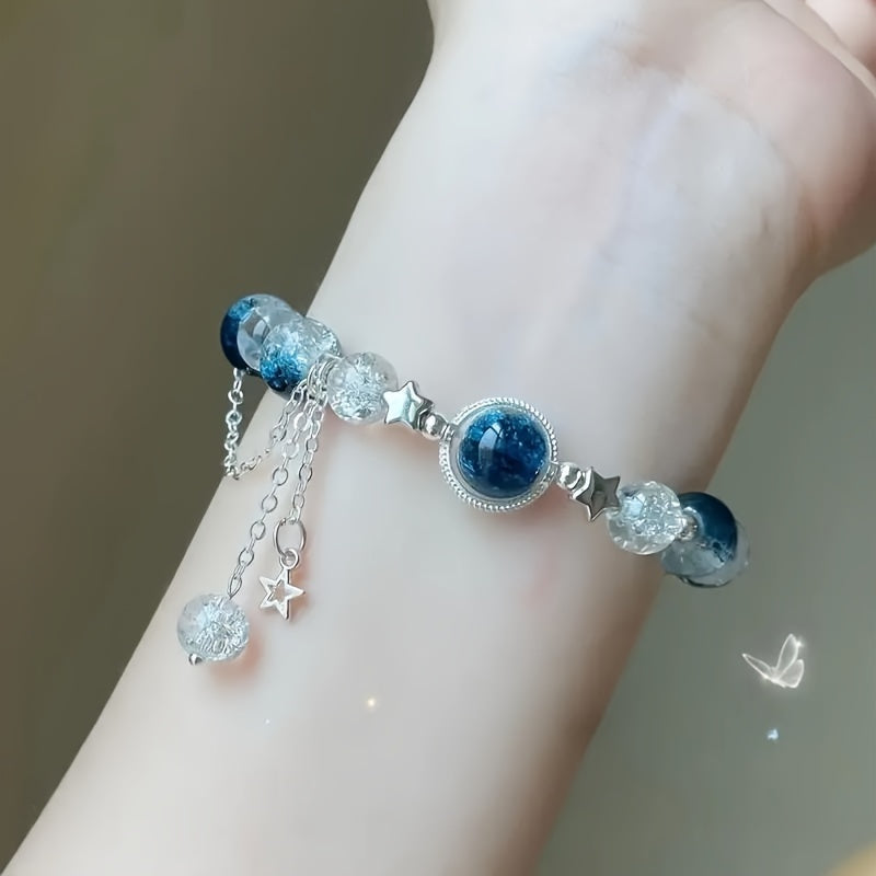 Model wearing Brilliant Galaxy Bracelet showing elegant sparkle
